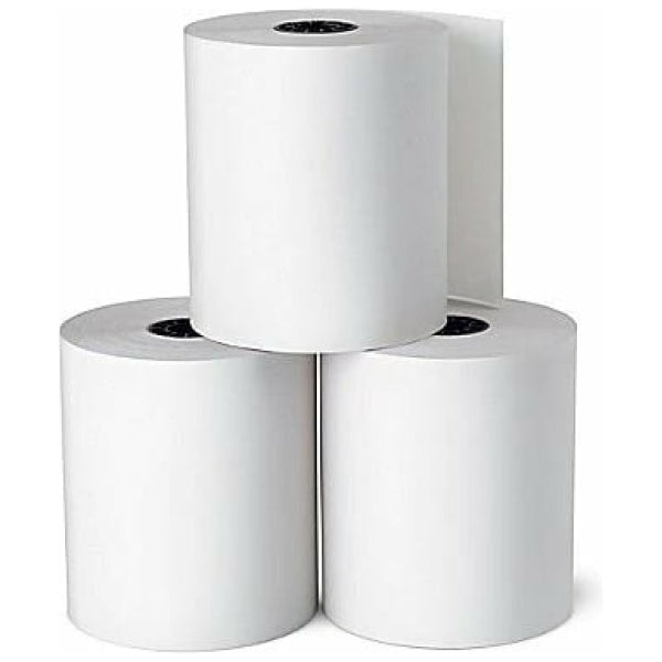 1ply Bond paper rolls for cash registers, 3x150ft, case of 50