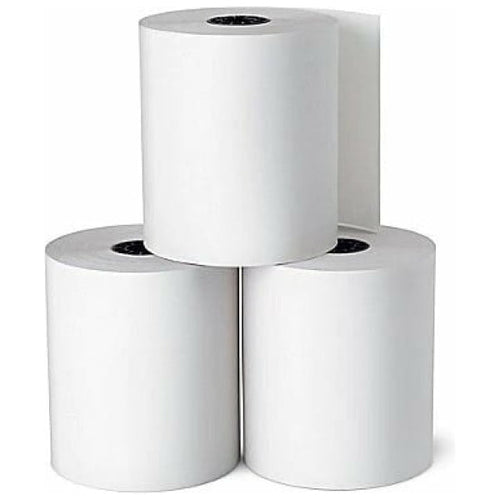 1ply Bond paper rolls for cash registers, 3x150ft, case of 50
