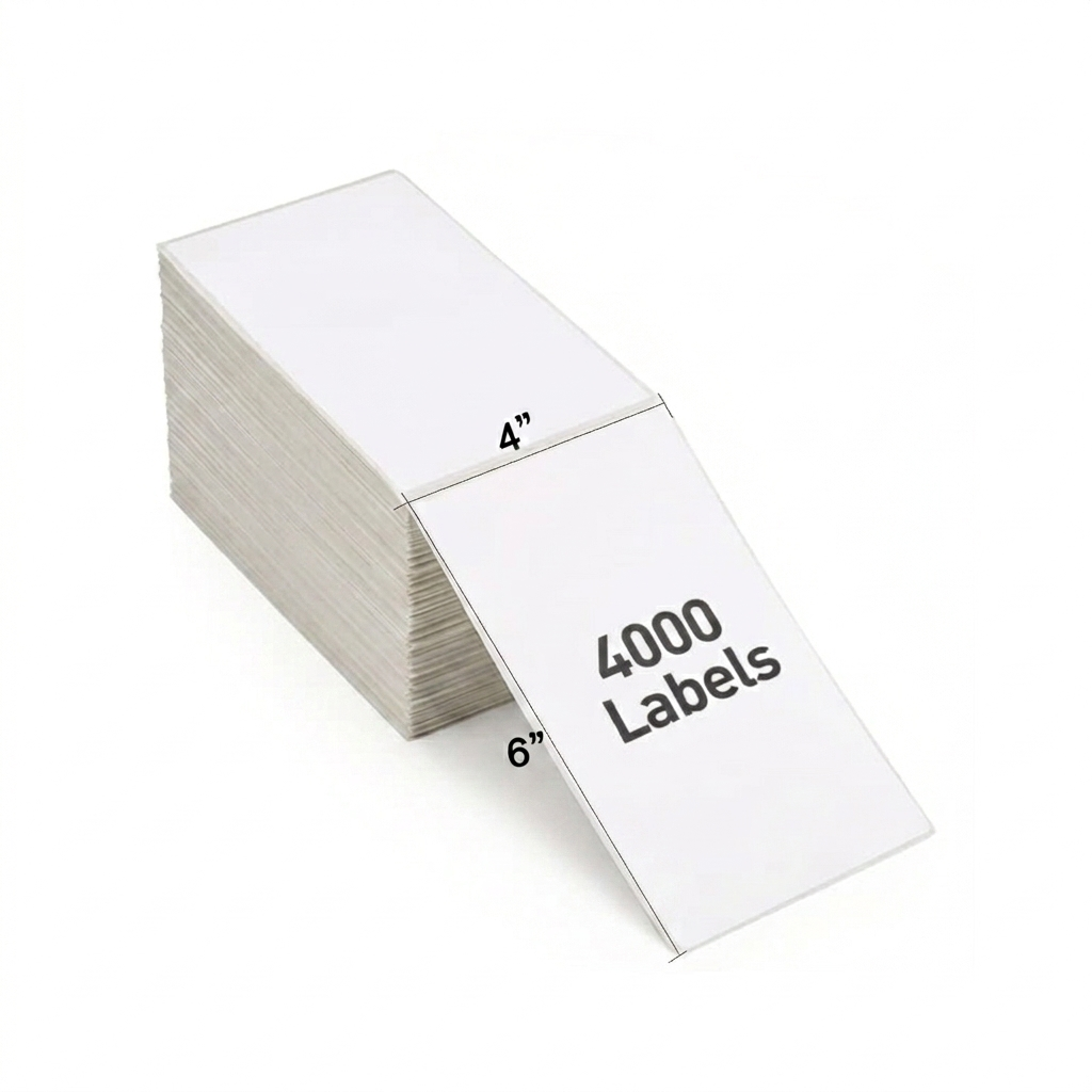 Fanfold thermal shipping labels