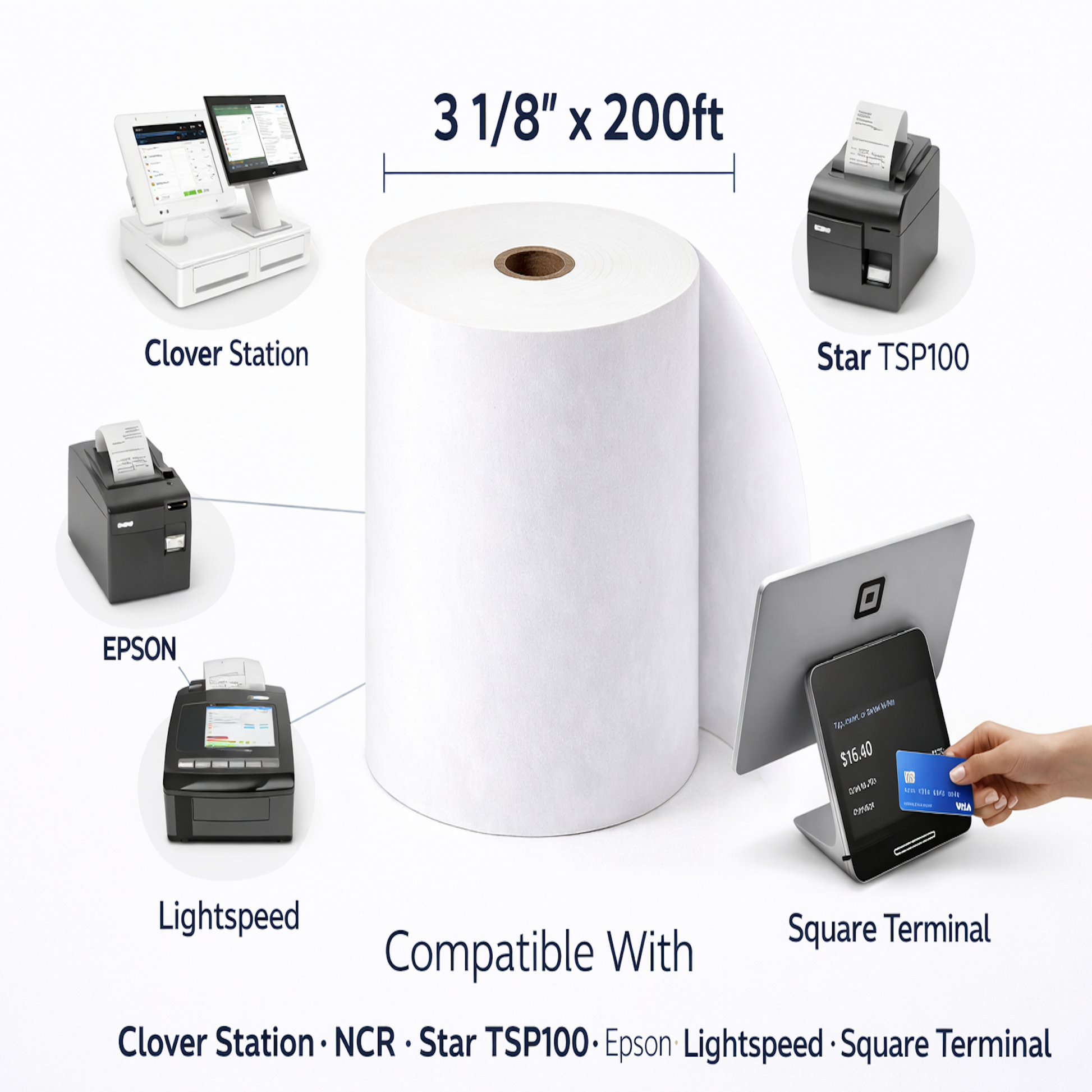 Premium Thermal Paper Rolls for POS receipt printer