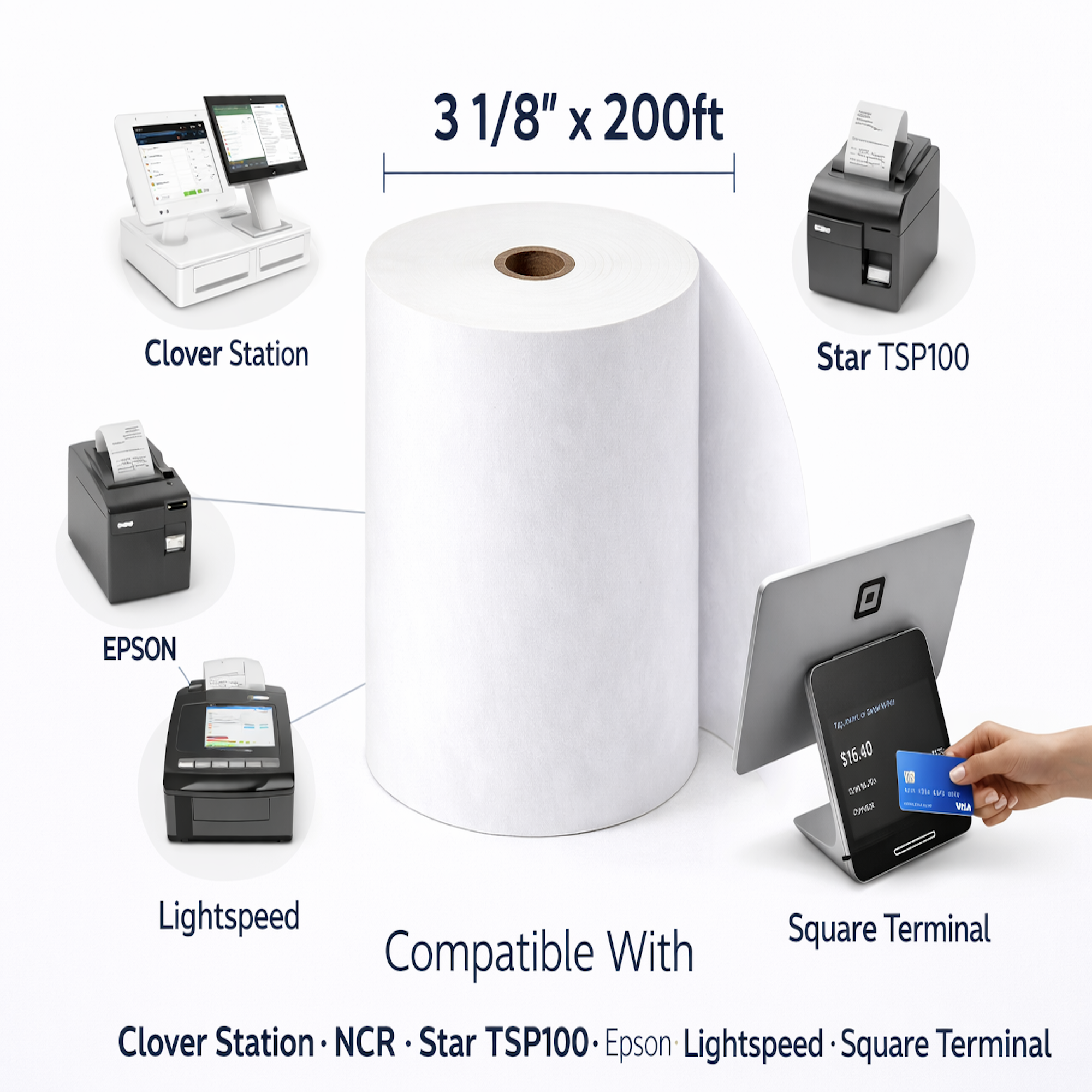 Premium Thermal Paper Rolls for POS receipt printer
